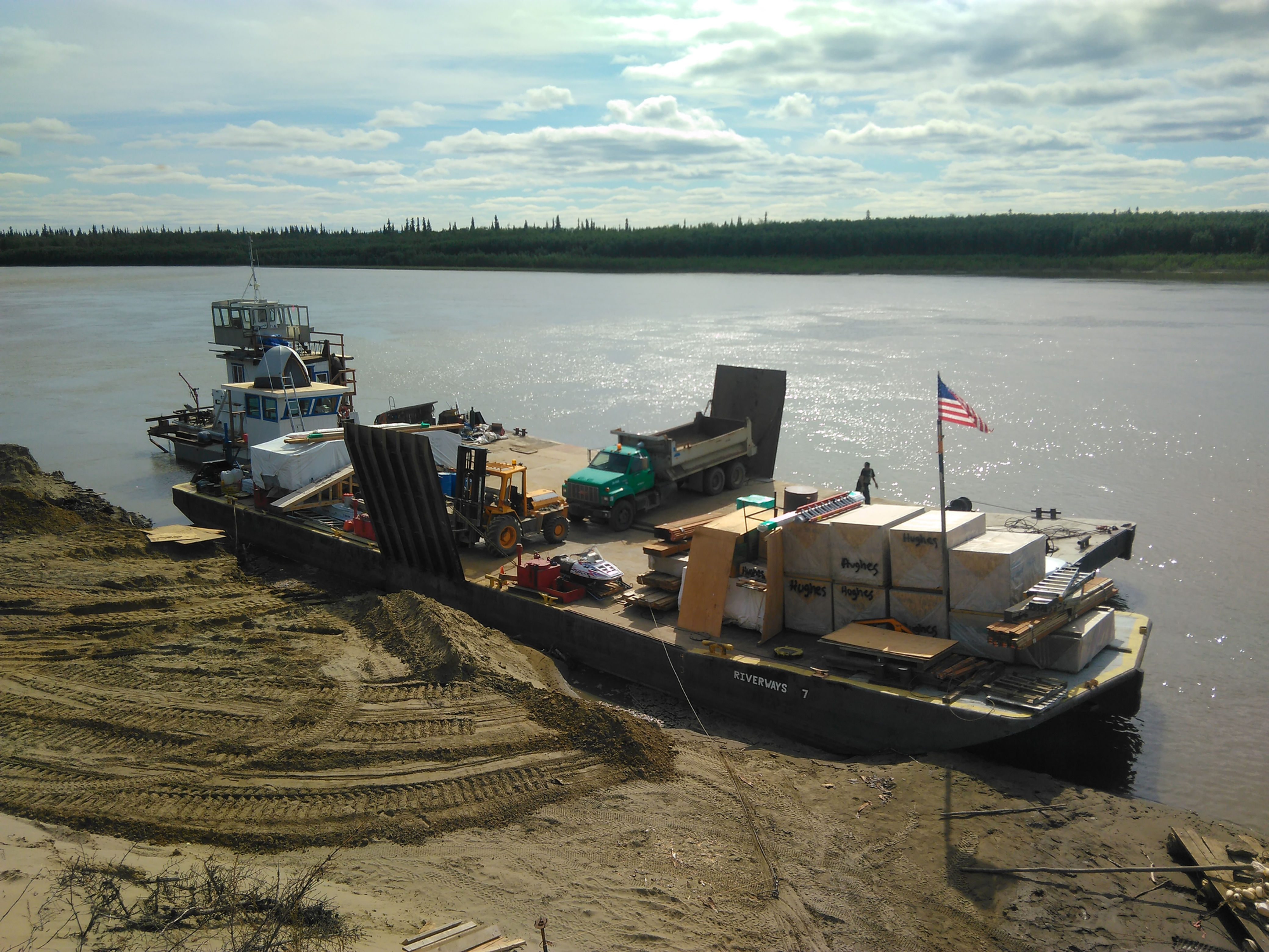 Heavy equipment in action on a Yukon jobsite